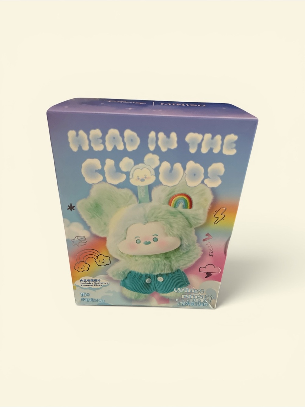 NIB Miniso x Disney Mickey Head In The Clouds Vinyl Plush Pendant Blind Box